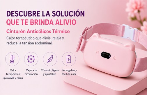 💗 Cinturón Anticólicos de Calor Terapéutico – Comodidad y Alivio Diario