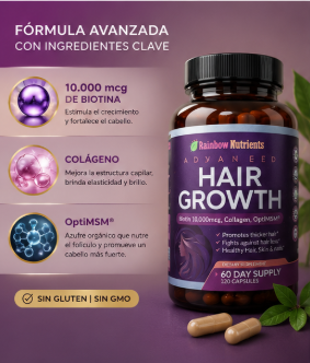 Hair Growth Advanced – Cabello Más Largo, Fuerte y Brillante