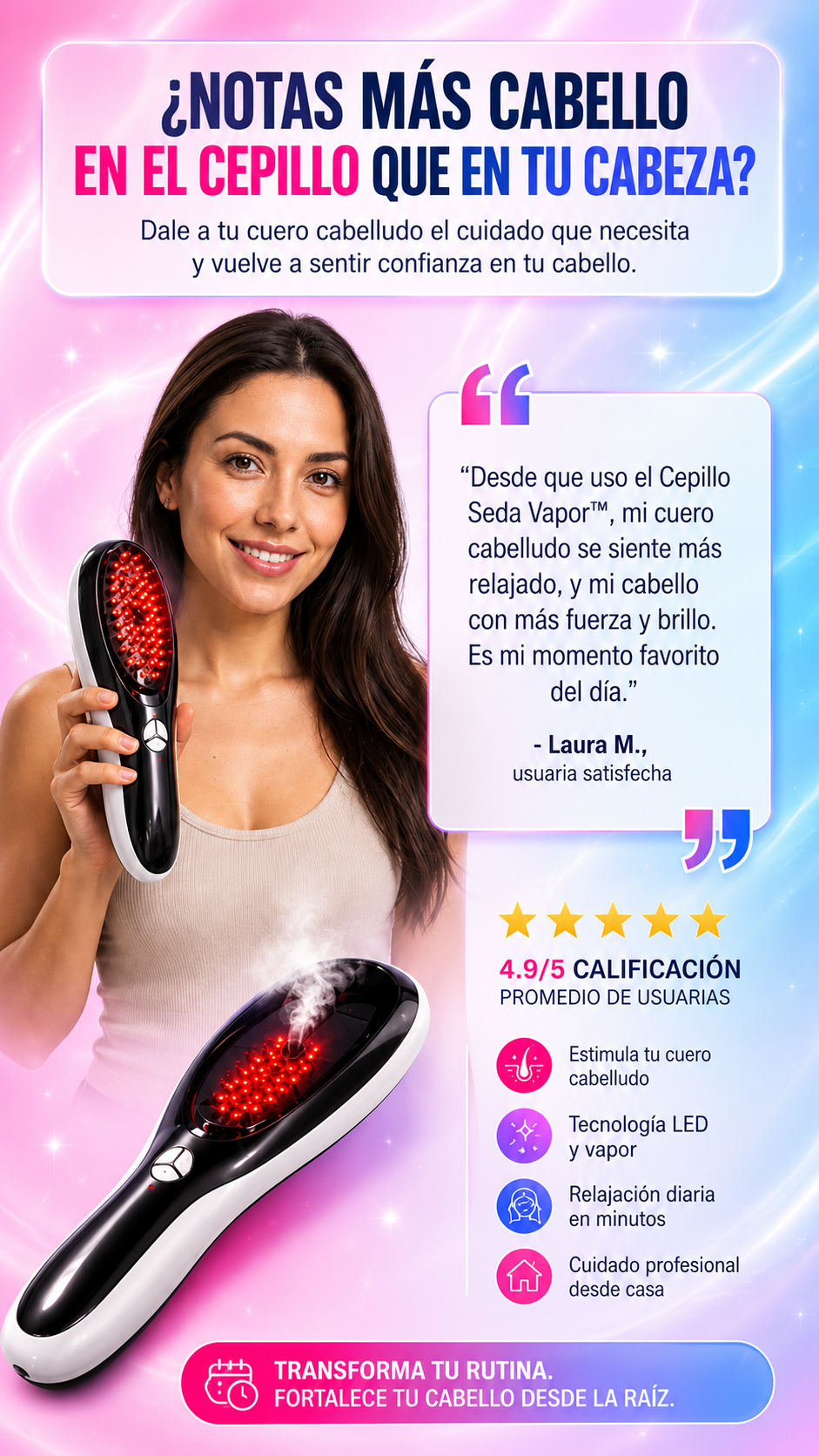 Cepillo Seda Vapor