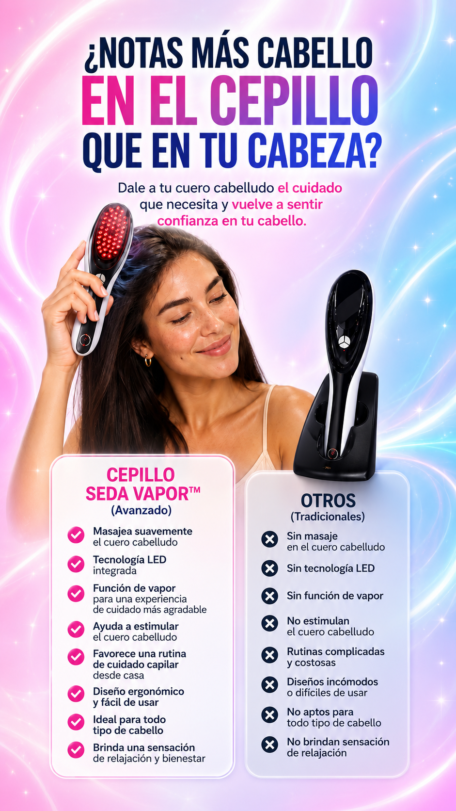 Cepillo Seda Vapor